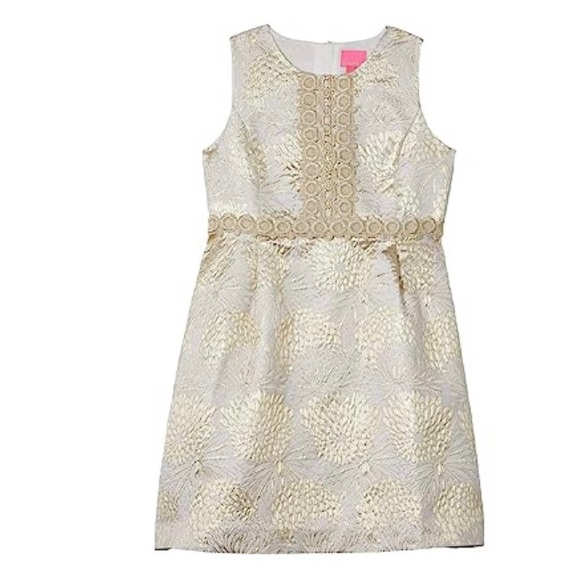 Lilly Pulitzer Other - Girls Lilly Pulitzer Dress Gold 2T Mini Clare Dress Toddler